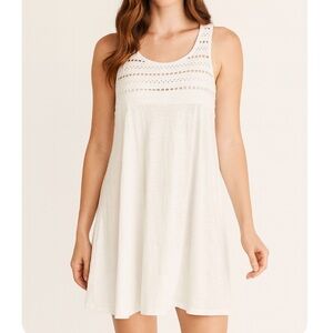 To Love tunic dress white swimsuit cover up vacation lightweight NEW SZ 14